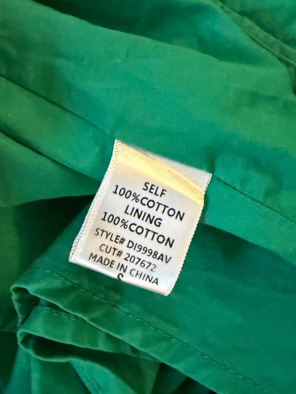Avara Green and Navy Button-Front Midi Swing Dress Small - Picture 8 of 8